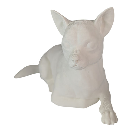 Ren: The Relaxed and Lounging Chihuahua Dog Figurine
