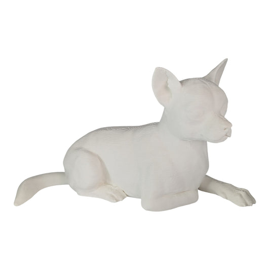 Ren: The Relaxed and Lounging Chihuahua Dog Figurine