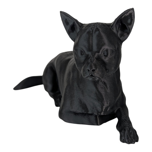 Ren: The Relaxed and Lounging Chihuahua Dog Figurine