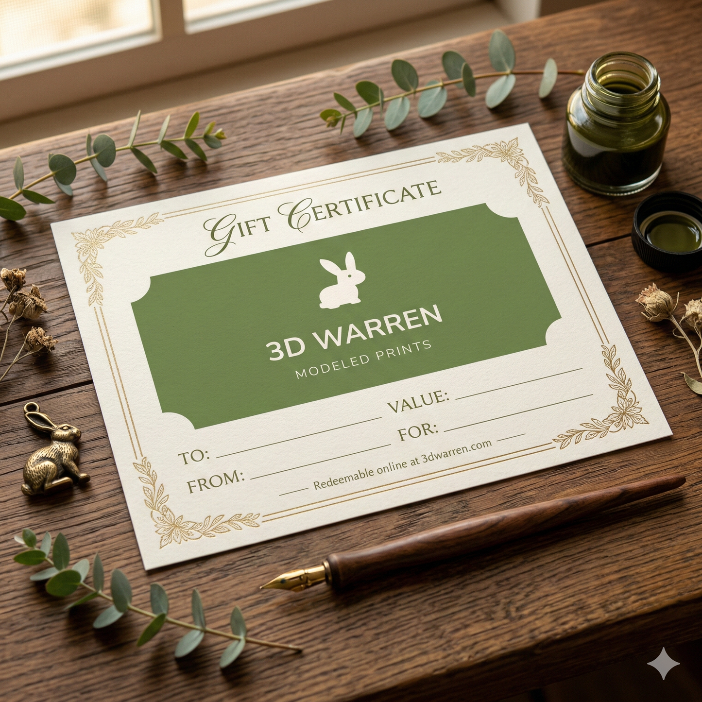 3D Warren Digital Gift Certificate