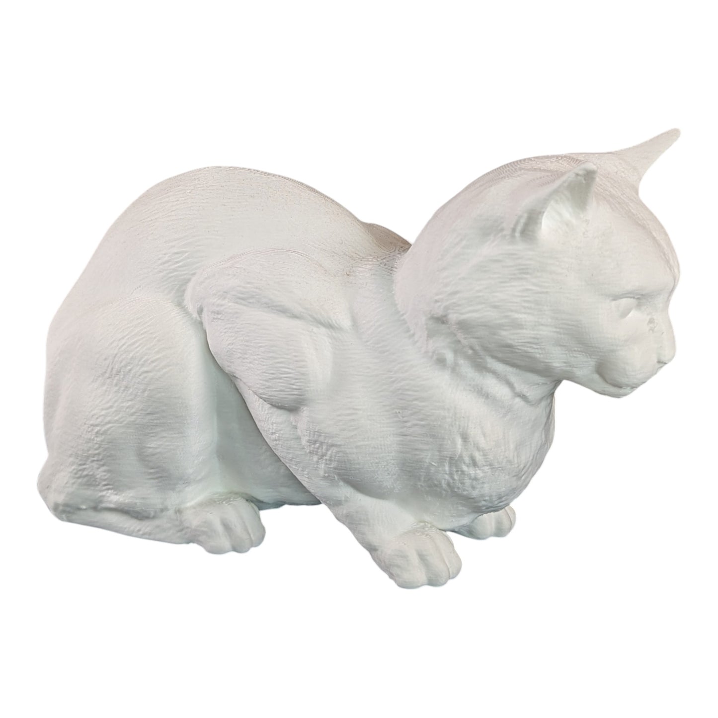 Snuggles: The Cozy and Content Feline Cat Figurine