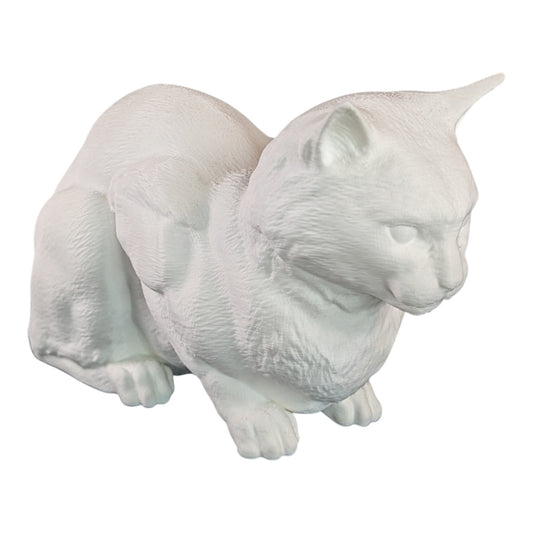 Snuggles: The Cozy and Content Feline Cat Figurine