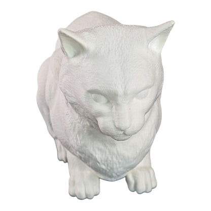 Snuggles: The Cozy and Content Feline Cat Figurine