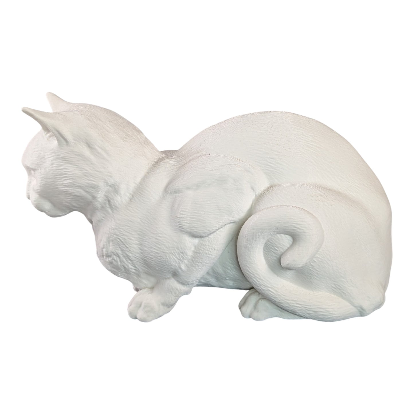 Snuggles: The Cozy and Content Feline Cat Figurine