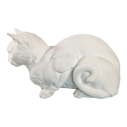 Snuggles: The Cozy and Content Feline Cat Figurine