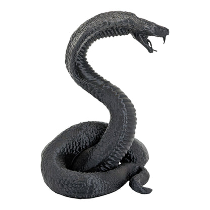 Raja: The Majestic Curled Cobra Figurine