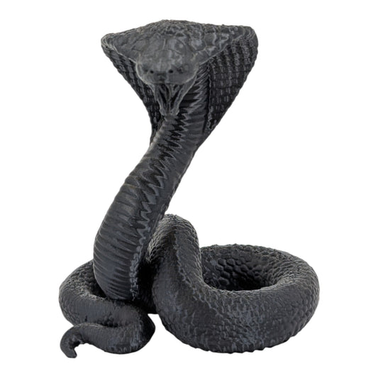 Raja: The Majestic Curled Cobra Figurine