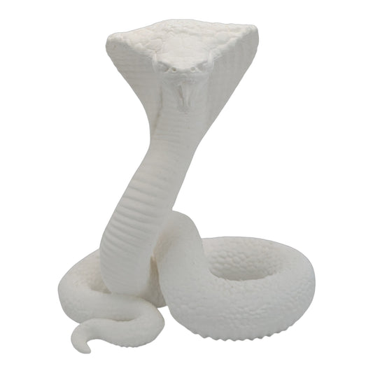 Raja: The Majestic Curled Cobra Figurine