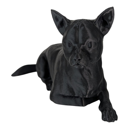 Ren: The Relaxed and Lounging Chihuahua Dog Figurine