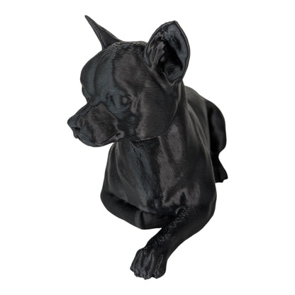 Ren: The Relaxed and Lounging Chihuahua Dog Figurine