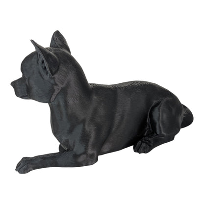 Ren: The Relaxed and Lounging Chihuahua Dog Figurine