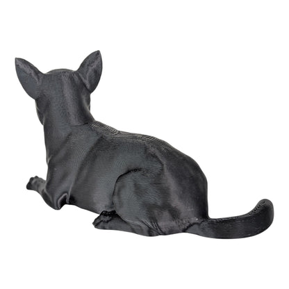 Ren: The Relaxed and Lounging Chihuahua Dog Figurine
