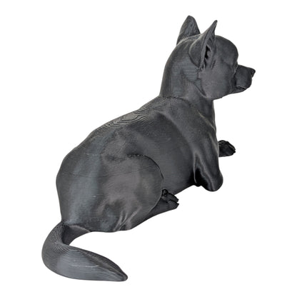 Ren: The Relaxed and Lounging Chihuahua Dog Figurine