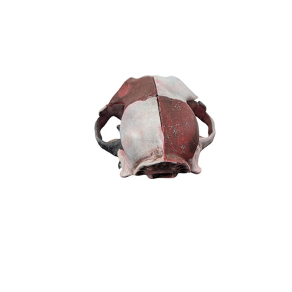 Giant Cat Skull | Weathered Red & Black | Street Art Edition