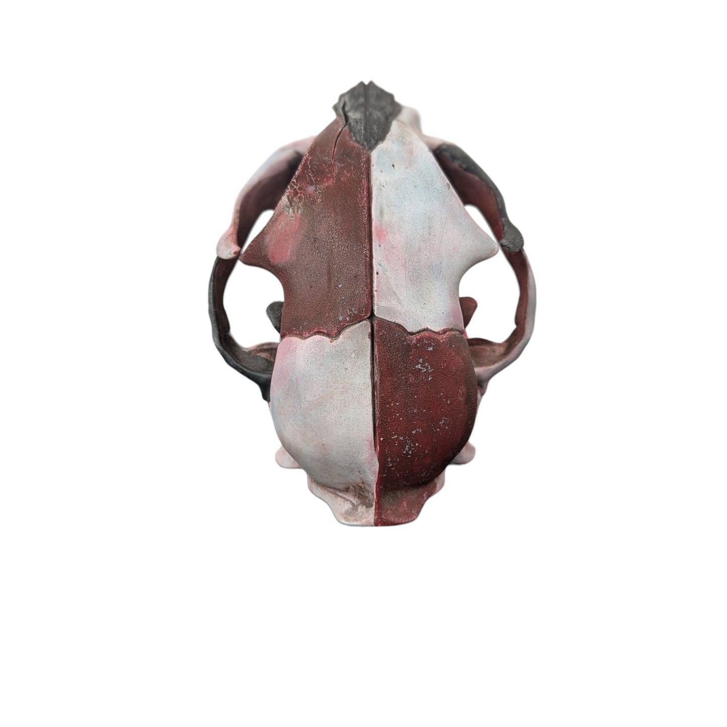 Giant Cat Skull | Weathered Red & Black | Street Art Edition