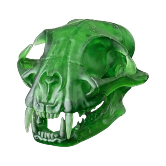 The Emerald Specimen: Life-Size Cat Skull