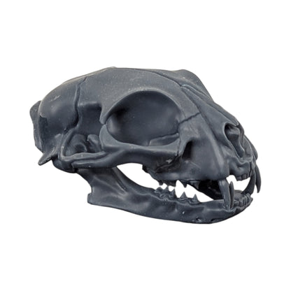 Charcoal Black: Solid Resin Cat Skull