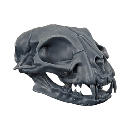 Charcoal Black: Solid Resin Cat Skull