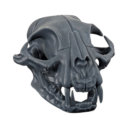 Charcoal Black: Solid Resin Cat Skull