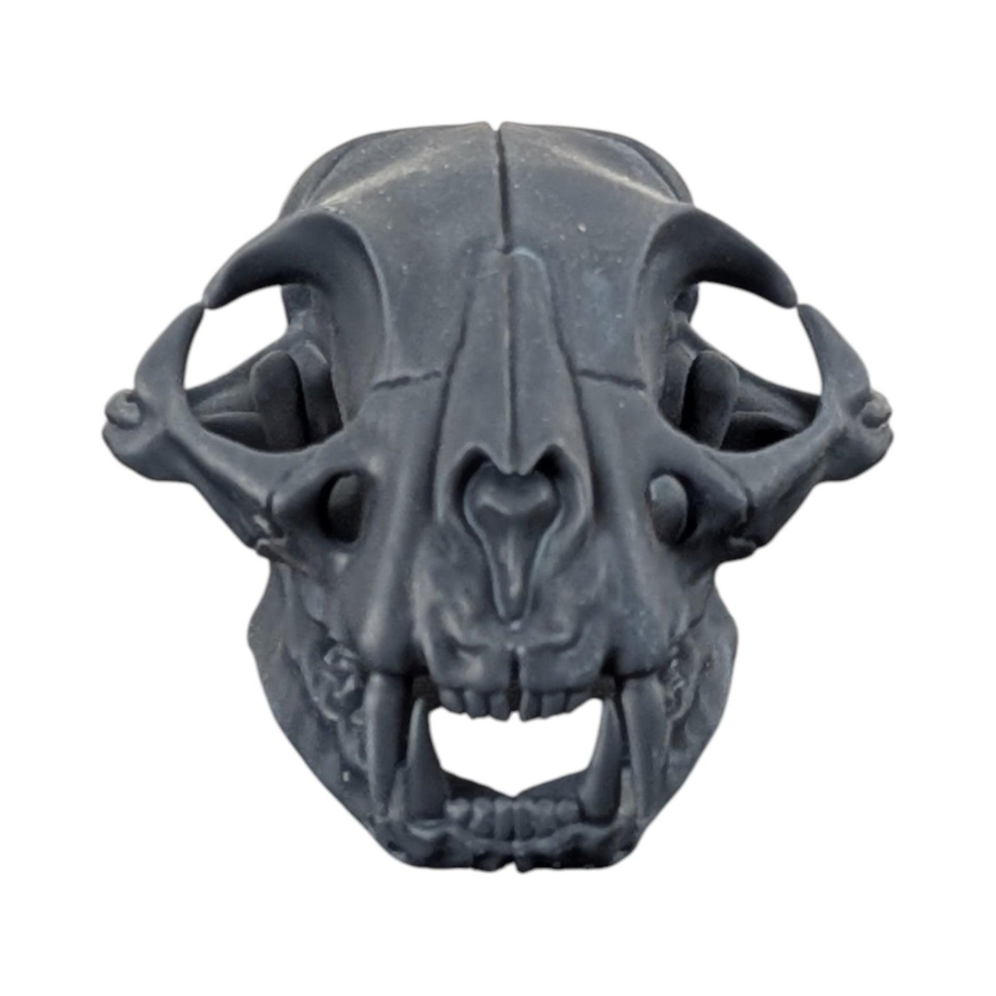 Charcoal Black: Solid Resin Cat Skull